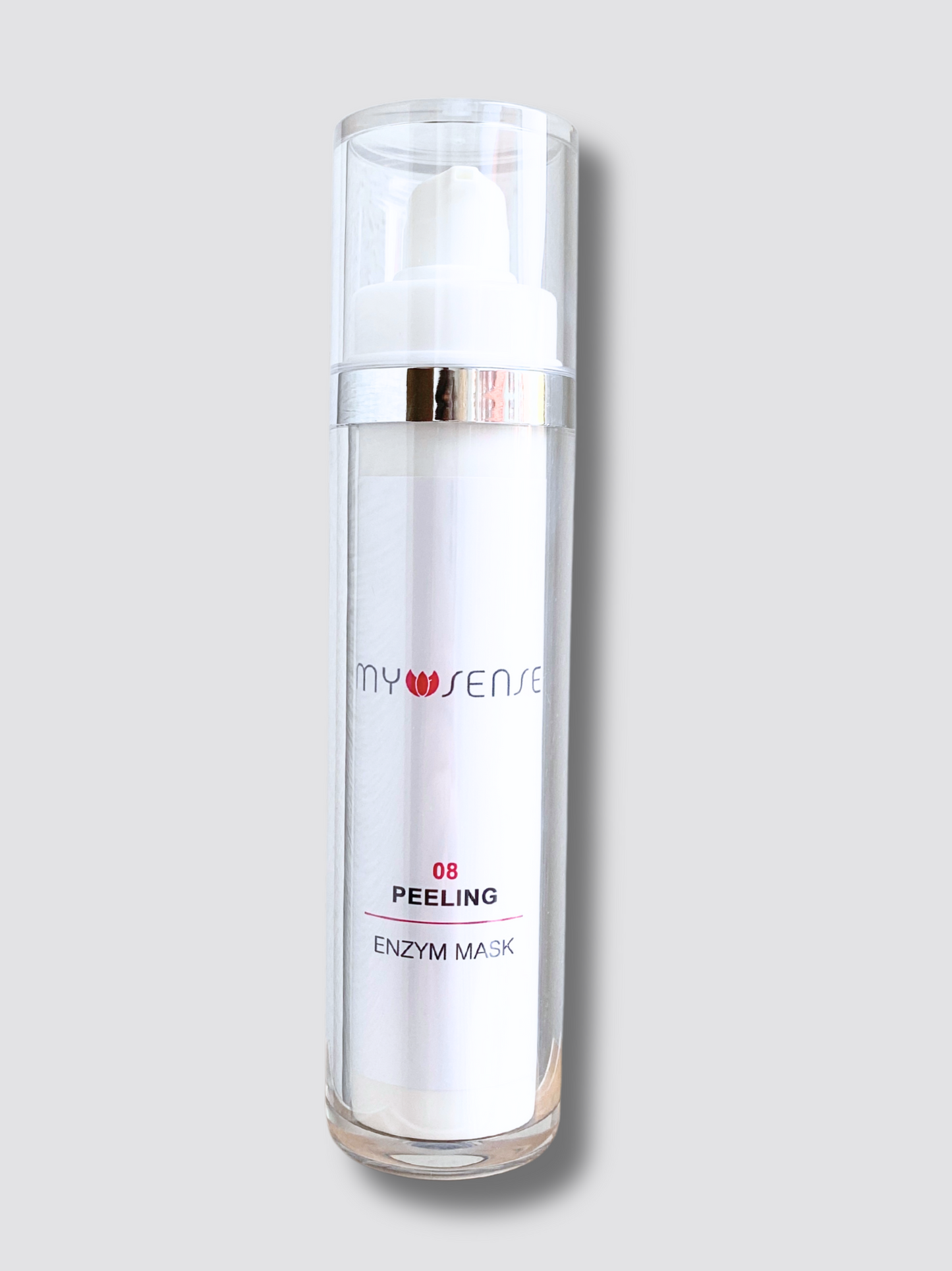 My Sense Enzym Mask - in weißem Pumpspender mit durchsichtiger Hülse und Deckel (Produktbild)